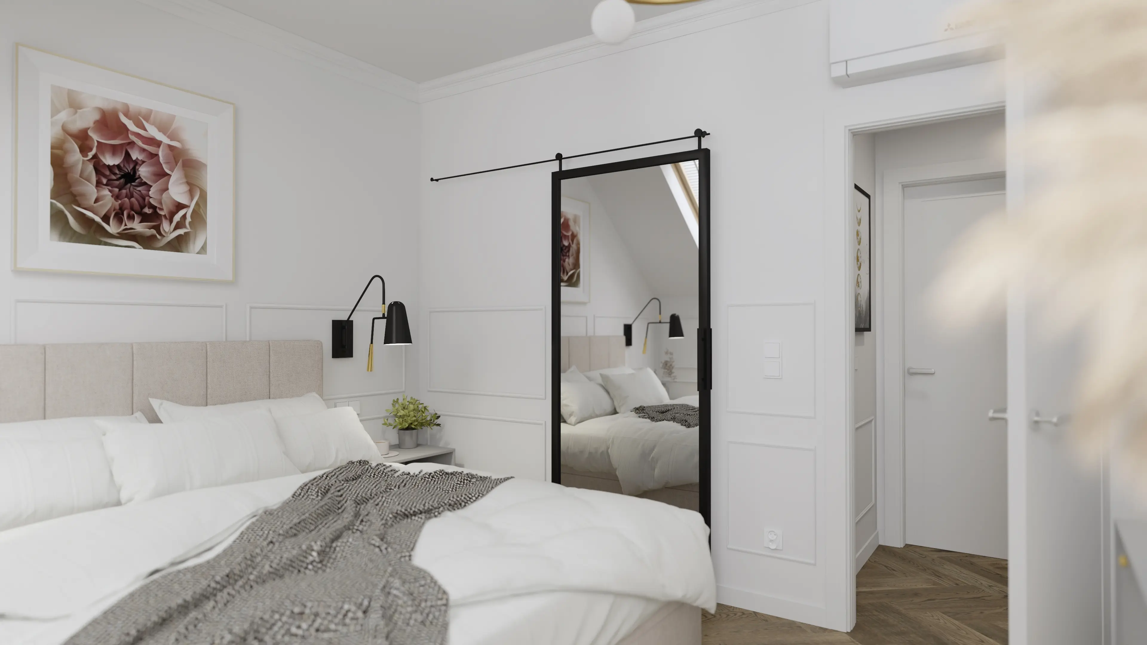 Styl J.T.W 57 aranzacja-sypialni-na-poddaszu-gdansk-gdynia-warszawa-architekt-wnetrz-projektowanie-mieszkan-trojmiasto (3)