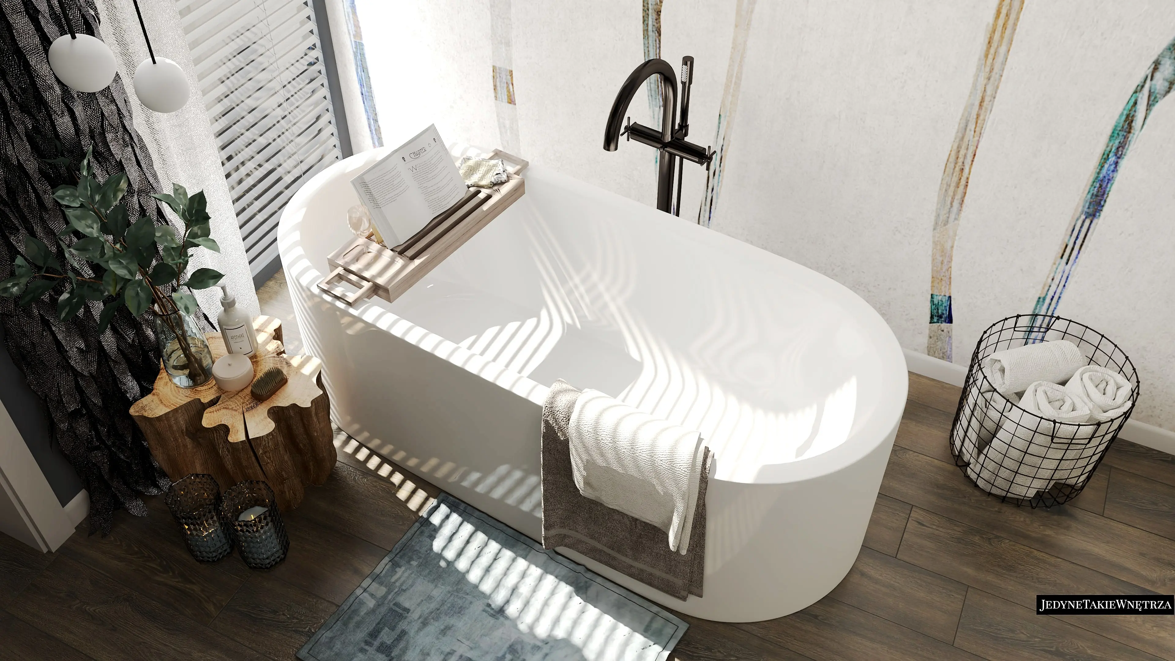 Styl J.T.W 99 luksusowy projekt pokoju kąpielowego