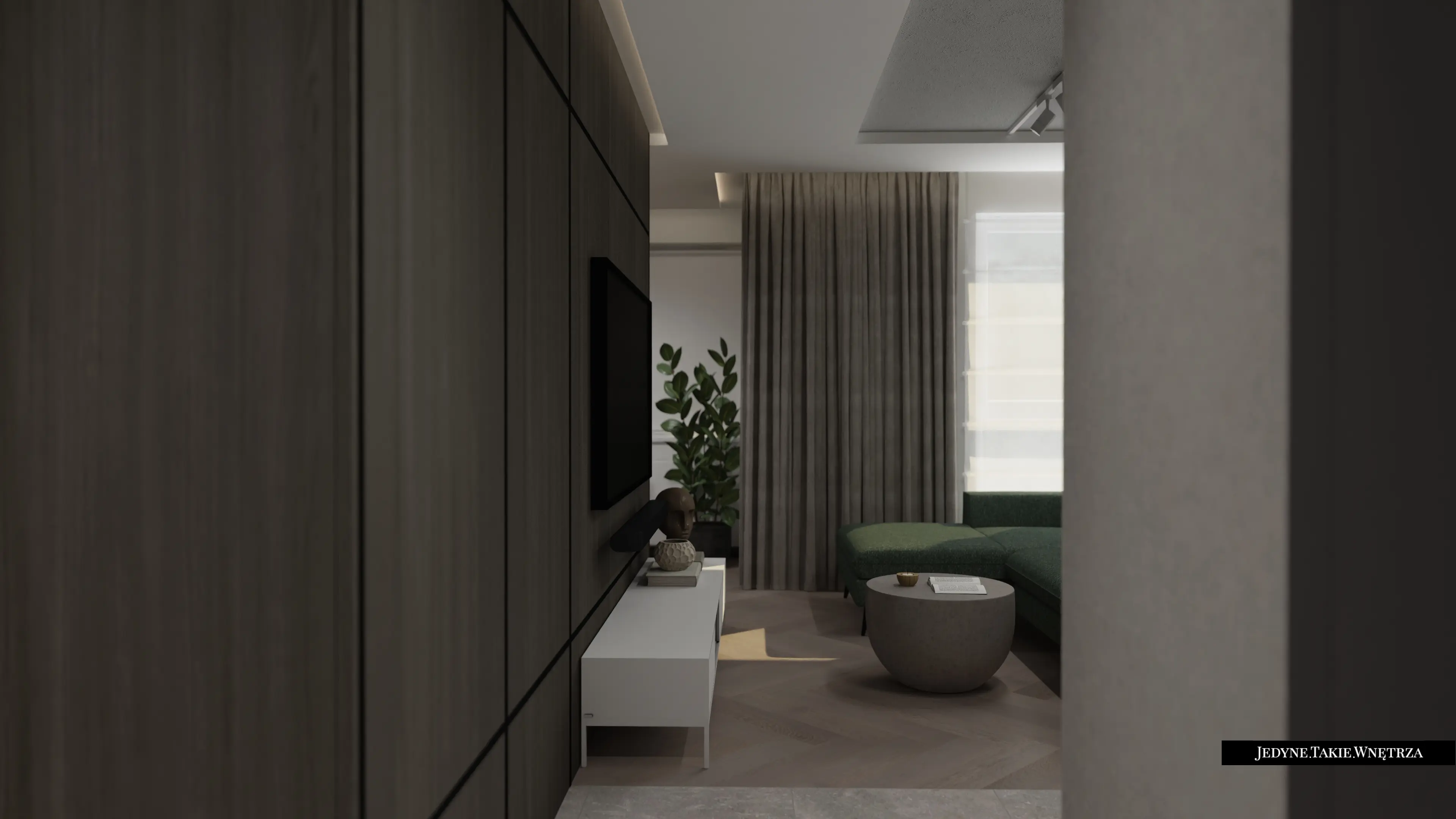 Home 44 jedyne-takie-wnetrza-projekt-wnetrza-salon-z-ciemna-kuchnia-zielona-kanapa-loftowe-wnetrze-mieszkanie-dla-singla-architekt-wnetrz-gdansk-trojmiasto-gdynia-warszawa (11)